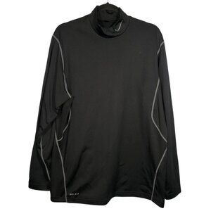 Nike Golf Tour Performance Long Sleeve Shirt Men's XL Black Mock-Neck Warm